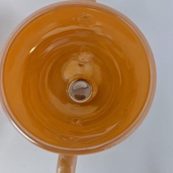 Vintage Anchor Hocking Fire King Peach Luster Laurel Leaf Cream & 2 Open Sugar - Picture 12 of 16